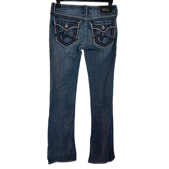 Miss Me Denim - Miss Me Irene Bootcut Womens Jeans Size 30 Distressed Medium Wash Denim